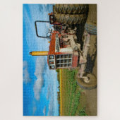 Traktor in den Tulip-Feldern Puzzle (Vertikal)