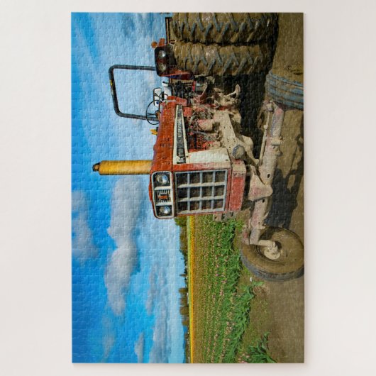 Traktor in den Tulip-Feldern Puzzle (Vertikal)