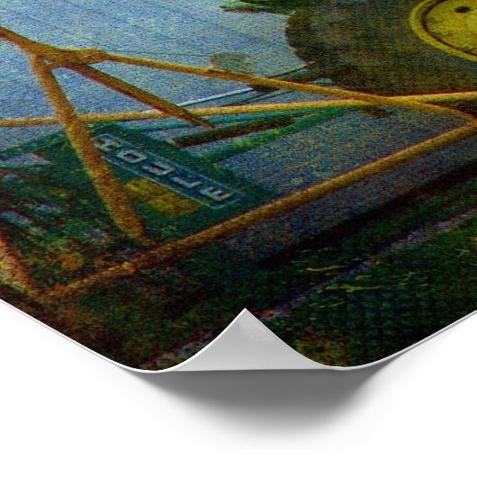 Traktor in der Hog Barn Poster (Ecke)