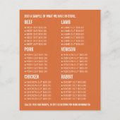 Traktor in Feld-, Bauer- und Butlerwerbung Flyer (Hinten)