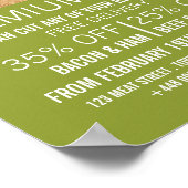 Traktor in Feld-, Bauer- und Butlerwerbung Poster (Ecke)