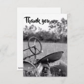 Traktor in Longrasen Vielen Dank, Karten (Vorne/Hinten)