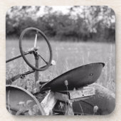 Traktor in Untersetzer für Langgras (Vorderseite)