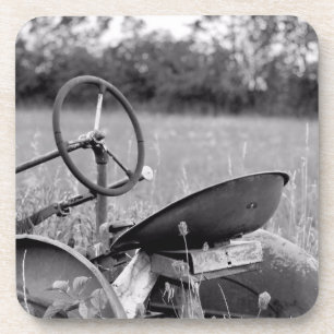 Traktor in Untersetzer für Langgras