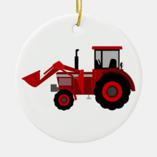 Traktor Keramik Ornament