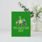 Traktor Kid, grün Postkarte (Stehend Vorderseite)