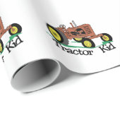 Traktor-Kind Geschenkpapier (Rolleneckpunkt)