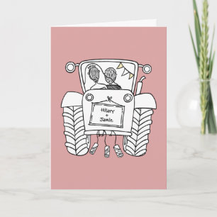 Traktor-Land-Hochzeitskarte Karte