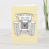 Traktor-Land-Hochzeitskarte Karte (Vorderseite)
