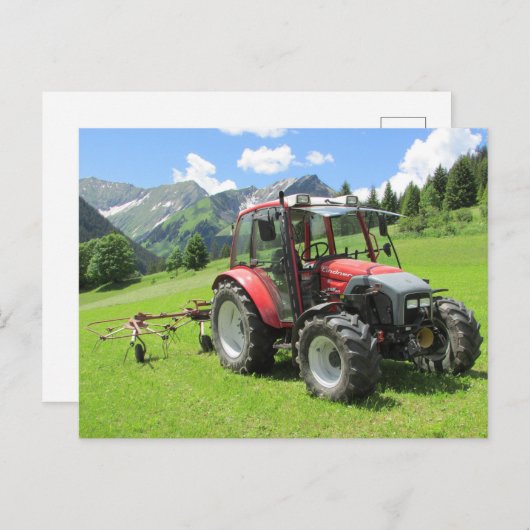 Traktor Lindner Lechtal Kelmen Namlos Postkarte (Vorne/Hinten)