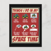 Traktor Lover Funny Bauer Traktoren Postkarte (Vorderseite)