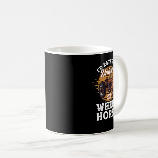 Traktor-Lover-Id statt mein Radpferd zu fahren Kaffeetasse (VorderseiteRechts)