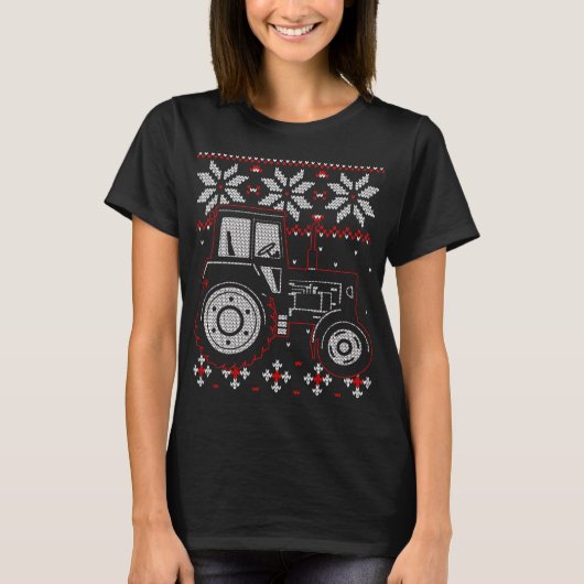 Traktor Lover Ugly Weihnachtspulli, Bauer Farmi T-Shirt (Vorderseite)
