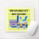 Traktor-Mädchen-T-Shirts und Geschenke Mousepad (Mit Mouse)