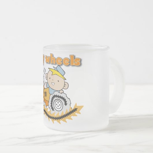 Traktor meine Rad-T-Shirts und Geschenke Mattglastasse (VorderseiteRechts)