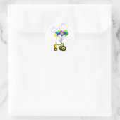 Traktor mit Balloons Runder Aufkleber (Tasche)