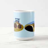Traktor mit Hay-Bales-Ölfarbe Kaffeetasse (Mittel)