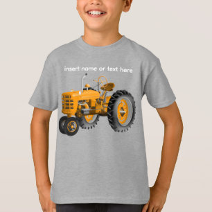 Traktor mit Namens- oder Textfeld T-Shirt