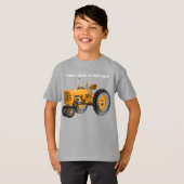 Traktor mit Namens- oder Textfeld T-Shirt (Vorne ganz)