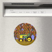 Traktor nach Herbstbaumen 1 Magnet (In Situ (Geschirrspüler))