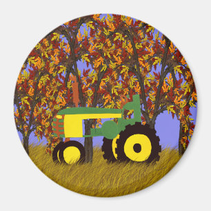Traktor nach Herbstbaumen 1 Magnet