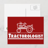Traktor Ologist RED Postkarte (Vorne/Hinten)