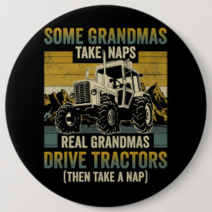 Traktor Oma Farm Geschenke Real Grandmas Drive Tra Button