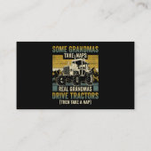 Traktor Oma Farm Geschenke Real Grandmas Drive Tra Visitenkarte (Rückseite)