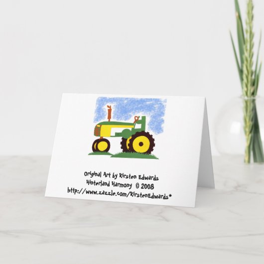 Traktor-Party Einladung (Rückseite)