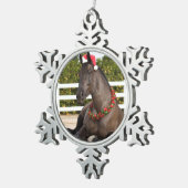 Traktor-Pferdeverzierung Schneeflocken Zinn-Ornament (Rechts)