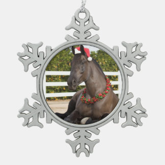 Traktor-Pferdeverzierung Schneeflocken Zinn-Ornament