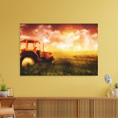 Traktor Pflügen Ölgemälde Druckwrap Leinwanddruck (Insitu (Wohnzimmer))