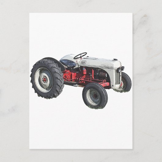 Traktor Postkarte (Vorderseite)
