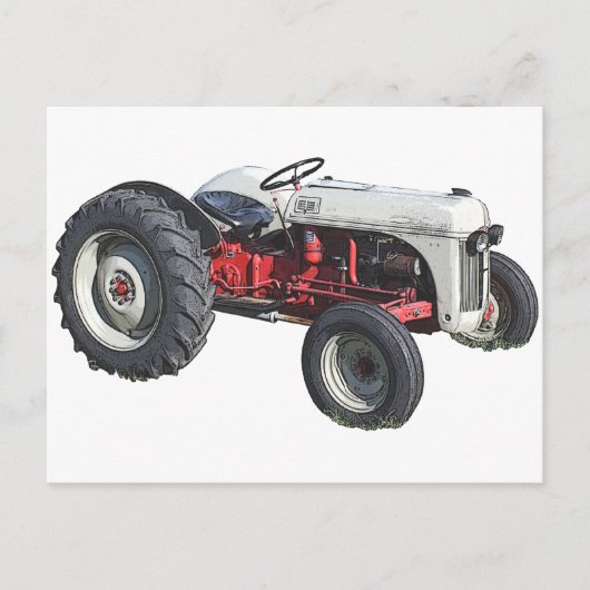 Traktor Postkarte (Vorderseite)