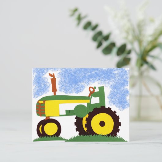 Traktor-Postkarte Postkarte (Stehend Vorderseite)