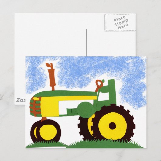 Traktor-Postkarte Postkarte (Vorne/Hinten)