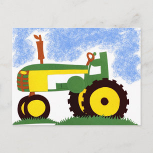 Traktor-Postkarte Postkarte