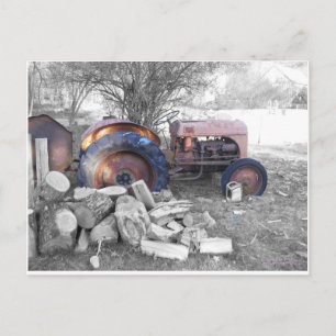 Traktor-Postkarte Postkarte