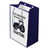 Traktor, Power Mittlere Geschenktüte (Rückseite Schrägansicht)