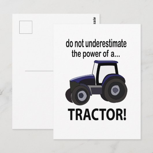 Traktor Power Traktor Postkarte (Vorne/Hinten)
