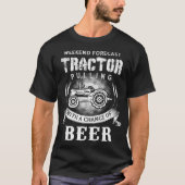 Traktor-Pulling mit Bier-Bauer-Premium T-Shirt (Vorderseite)