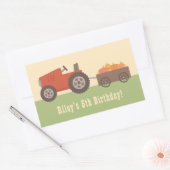 Traktor Pumpkin Kindergeburtstag Gastgeschenk Stic Rechteckiger Aufkleber (Umschlag)