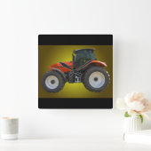 Traktor Quadratische Wanduhr (Zuhause)