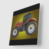 Traktor Quadratische Wanduhr (Winkel)