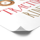 Traktor Rides Farm Animals Barnyard Boy Birthday P Poster (Ecke)