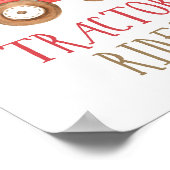 Traktor Rides Farm Animals Barnyard Boy Birthday P Poster (Ecke)