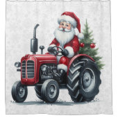 Traktor Santa Dusche Vorhang (Vorderseite)