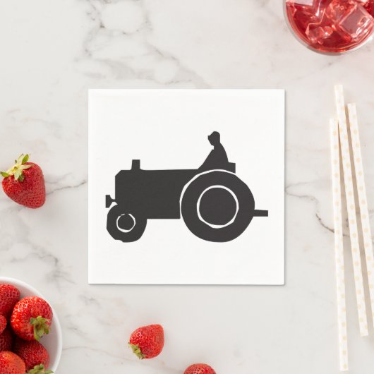 Traktor Silhouette Papier Napkins Serviette (Beispiel)
