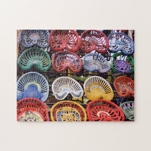 Traktor-Sitze an der Traktor-Show Puzzle (Horizontal)