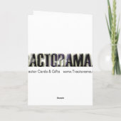 Traktor Snow Scene Weihnachtskarte Feiertagskarte (Rückseite)